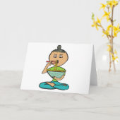 麺と箸 カード (黄色い花)