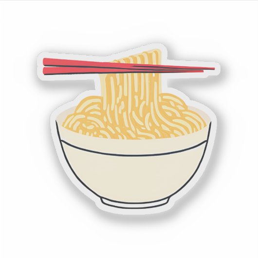 麺と箸 シール (正面)