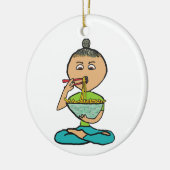 麺と箸 セラミックオーナメント (左)