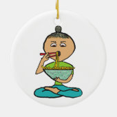 麺と箸 セラミックオーナメント (裏面)