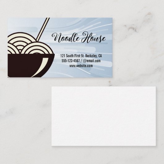 麺と箸 | レストラン 名刺 (正面/裏面)