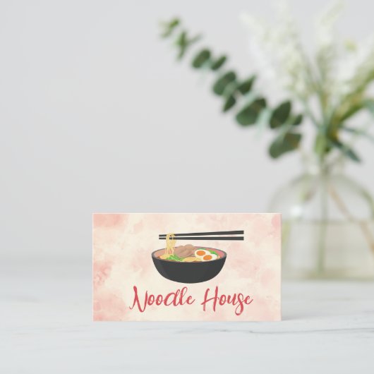 麺と箸 | レストラン 名刺 (スタンド正面)