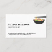 麺と箸 | レストラン 名刺 (裏面)