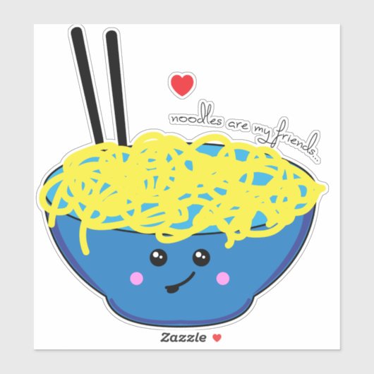 麺は私の友達ラーメン食おもしろい品引用文 シール (シート)