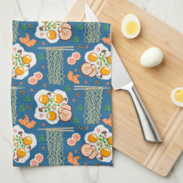 麺よくはしゃぐ付きキッチンタオル及び卵焼き キッチンタオル