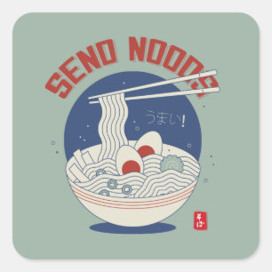 麺スープ日本のラーメンを送る スクエアシール