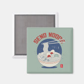 麺スープ日本のラーメンを送る マグネット (正面/裏面)
