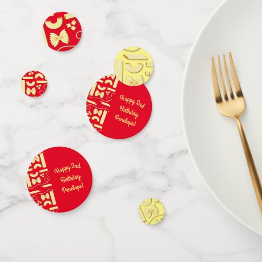 麺パスタキッド1st誕生日パーティー イタリアン コンフェッティ (グループ)