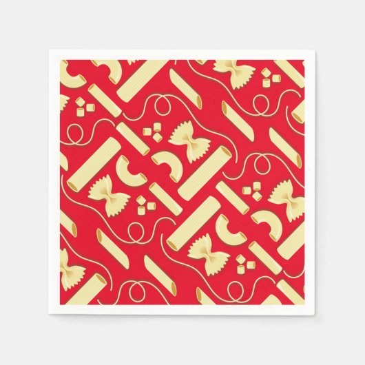 麺パスタキッド1st誕生日パーティー イタリアン スタンダードカクテルナプキン (正面)