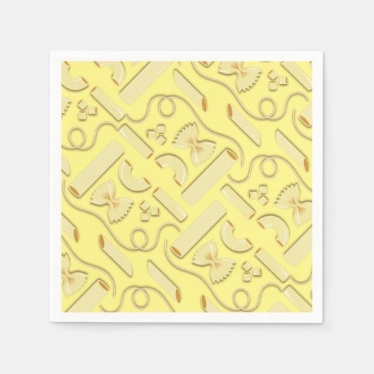 麺パスタキッド1st誕生日パーティー イタリアン スタンダードカクテルナプキン (正面)