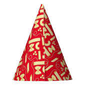 麺パスタキッド1st誕生日パーティー イタリアン パーティーハット (裏面)