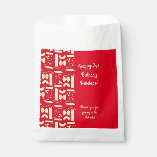 麺パスタキッド1st誕生日パーティー イタリアン フェイバーバッグ (正面)