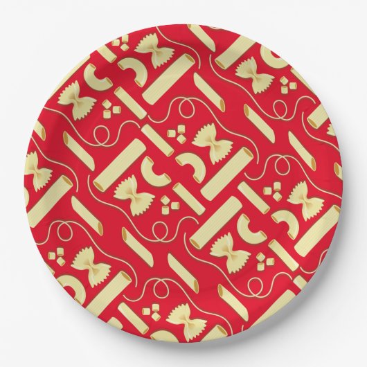 麺パスタキッド1st誕生日パーティー イタリアン ペーパープレート (正面)