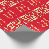 麺パスタキッド1st誕生日パーティー イタリアン ラッピングペーパー (角)