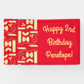 麺パスタキッド1st誕生日パーティー イタリアン 横断幕 (横)