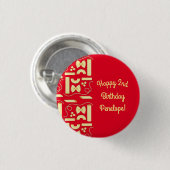 麺パスタキッド1st誕生日パーティー イタリアン 缶バッジ (正面&裏面)