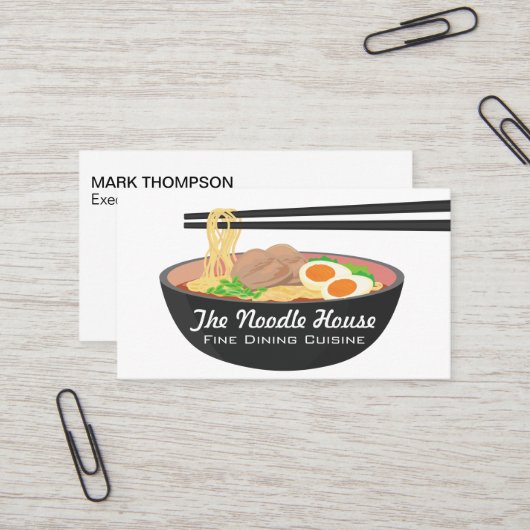 麺ボウル | 箸 名刺 (正面/裏面インサイチュ)