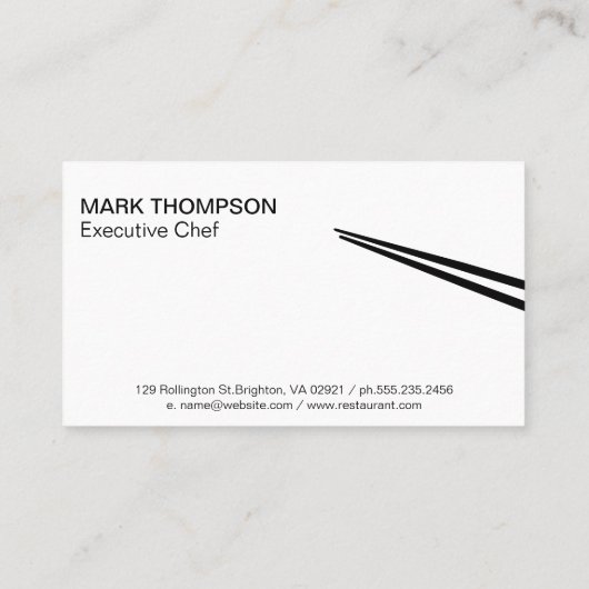 麺ボウル | 箸 名刺 (裏面)