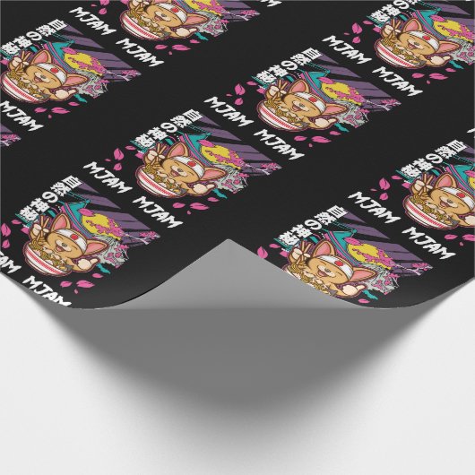 麺マンガ日本のラーメンとアニメ好き ラッピングペーパー (角)