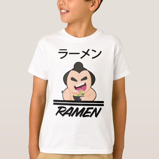 麺力士アニメマンガおもしろいジャパン大宅 Tシャツ (正面)
