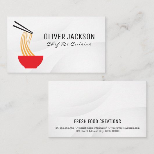 麺器と箸 名刺 (正面/裏面)