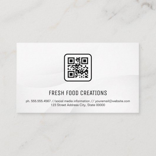 麺器と箸 | QRコード 名刺 (裏面)