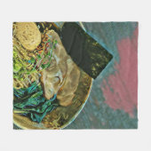 麺好きの贈り物 フリースブランケット (正面(横))