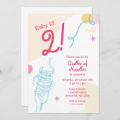 麺子供の誕生日招待状 招待状 (正面/裏面)