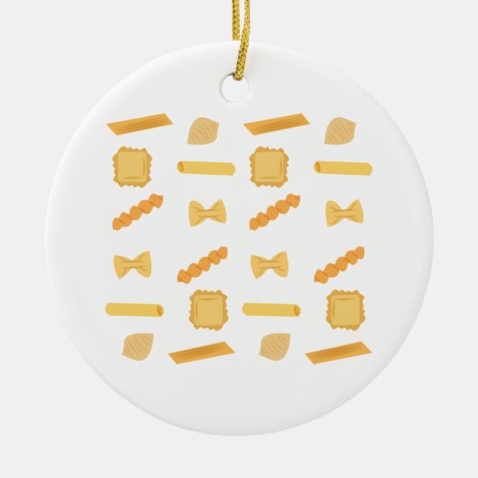 麺形状 セラミックオーナメント (正面)