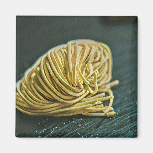 麺愛好デザイン マグネット (正面)