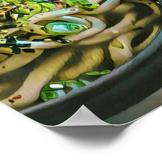 麺愛好家デザイン ポスター (角)