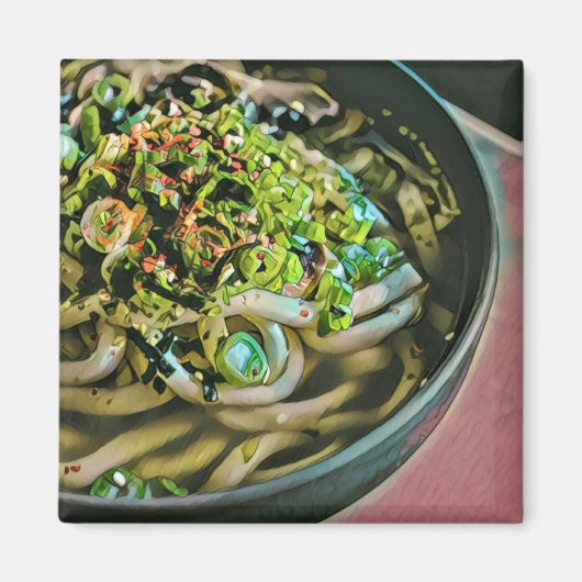 麺愛好家デザイン マグネット (正面)