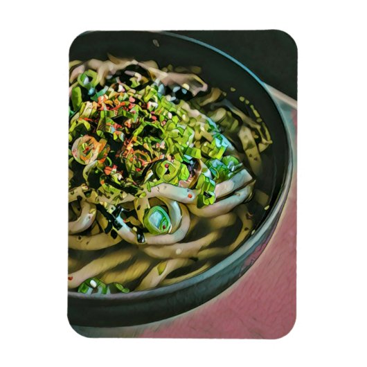 麺愛好家デザイン マグネット (縦)