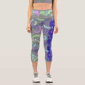 麺抽象芸術繰り返し名7文字HWCL カプリレギンス (正面)