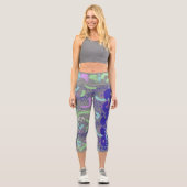 麺抽象芸術繰り返し名7文字HWCL カプリレギンス (正面)