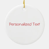 麺日本の汁ラーメンそばパーソナライズされた セラミックオーナメント (裏面)