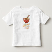 麺時間 |かわいい麺Tシャツ トドラーTシャツ (正面)
