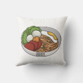 麺漫画イラストレーション クッション (裏面)