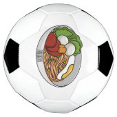 麺漫画イラストレーション サッカーボール (回転)