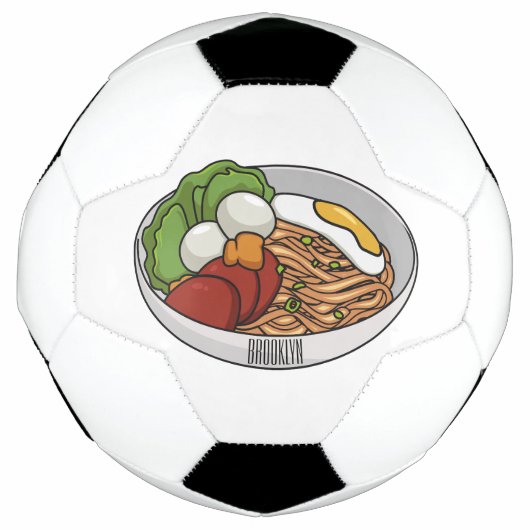麺漫画イラストレーション サッカーボール (正面)