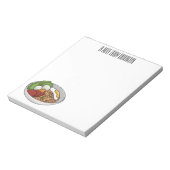 麺漫画イラストレーション ノートパッド (回転)