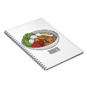 麺漫画イラストレーション ノートブック (右側)