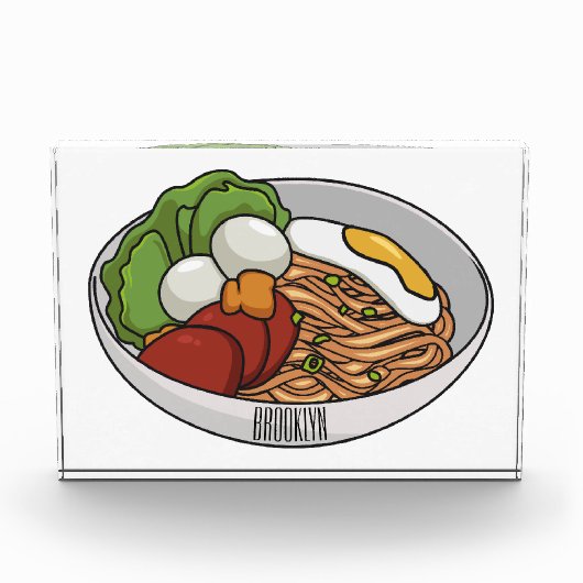 麺漫画イラストレーション フォトブロック (正面)
