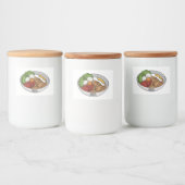 麺漫画イラストレーション フードラベル (ボトル)