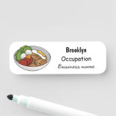 麺漫画イラストレーション 名札 (インサイチュ)