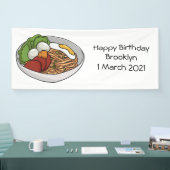 麺漫画イラストレーション 横断幕 (トレードショー)