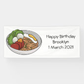 麺漫画イラストレーション 横断幕 (横)