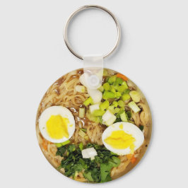 麺、ラーメンおもしろいスープ写真 キーホルダー