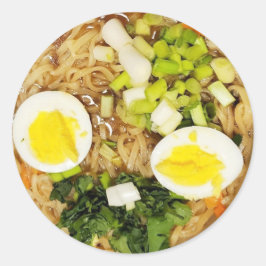 麺、ラーメンおもしろいスープ写真 ラウンドシール