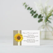 麻とひまわり ウェディングレジストリーカード エンクロージャーカード (スタンド正面)